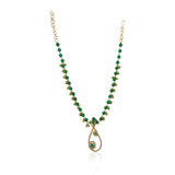 Gold Plated Poorak Zircon Necklace Set