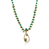 Gold Plated Poorak Zircon Necklace Set