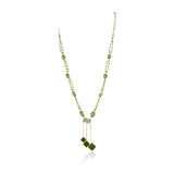 Gold Plated Poorak Peridot Zircon  Necklace Set