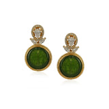 Gold Plated Poorak Peridot Zircon  Necklace Set