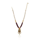 Gold Plated Poorak  Kundan Necklace Set