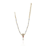 Gold Plated Poorak Zircon Necklace Set
