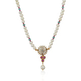 Gold Plated Poorak Zircon Necklace Set