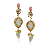Gold Plated Poorak Kundan Rainbow Necklace Set