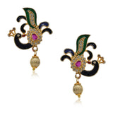 Gold Plated Poorak Peacock Necklace Set