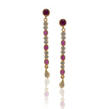 Gold Plated Poorak Ruby Necklace Set