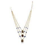 Gold Plated Poorak Kundan Haram Necklace Set