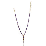 Gold Plated Poorak Amethyst Necklace Set