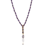 Gold Plated Poorak Amethyst Necklace Set