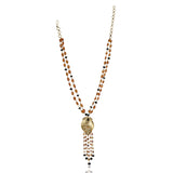 Gold Plated Poorak Zircon Carnelian Necklace Set