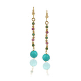 Gold Plated Poorak Turquoise Pearl Choker Set