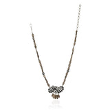 Silver Plated Poorak Zircon Smokey Quartz Necklace Set