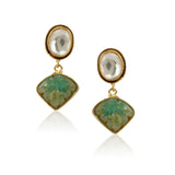 Gold Plated Poorak Kundan Flower Necklace Set