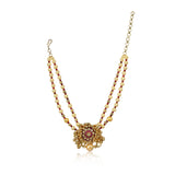 Gold Plated Poorak Kundan Folklore Necklace Set