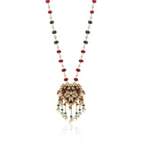 Gold Plated Poorak Kundan Necklace Set