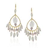 Gold Plated Bala Crystal Hoop Earrings
