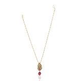 Gold Plated Ratnahaar Kundan Mother of Pearl Necklace