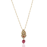 Gold Plated Ratnahaar Kundan Mother of Pearl Necklace