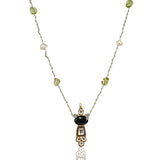 Gold Plated Ratnahaar Kundan Black Onyx Necklace