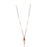 Gold Plated Ratnahaar Ruby Zircon Necklace