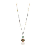 Gold Plated Ratnahaar Navrattan Kundan Marcasite Necklace