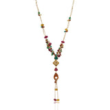 Gold Plated Ratnahaar Carved Carnelian Necklace