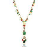 Gold Plated Ratnahaar Kundan Onyx Coral Necklace