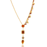 Gold Plated Ratnahaar Kundan Carnelian Necklace