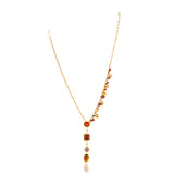 Gold Plated Ratnahaar Kundan Carnelian Necklace