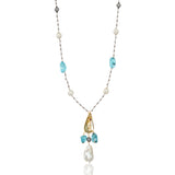 Gold Plated Ratnahaar Kundan Mother of Pearl Necklace