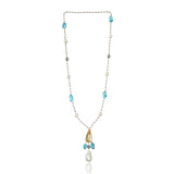 Gold Plated Ratnahaar Kundan Mother of Pearl Necklace
