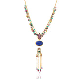 Gold Plated Ratnahaar Kundan Lapiz Necklace