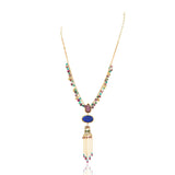 Gold Plated Ratnahaar Kundan Lapiz Necklace
