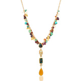 Gold Plated Ratnahaar Kundan Multi -Tumble Necklace