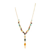 Gold Plated Ratnahaar Kundan Multi -Tumble Necklace