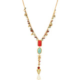 Gold Plated Ratnahaar Kundan Coral Necklace