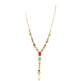 Gold Plated Ratnahaar Kundan Coral Necklace