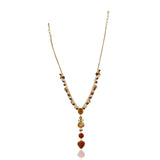 Gold Plated Ratnahaar Kundan Carnelian Necklace