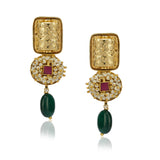 Anokhi  Gold Green Kundan Necklace Set