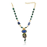 Anokhi  Kundan Lapiz Enamelled Necklace Set