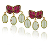 Anokhi  Red Kundan Fluoirte Necklace Set