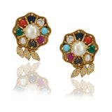 Anokhi  Navarattan Zircon Garnet Necklace Set