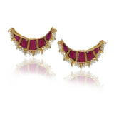 Anokhi  Kundan Red Crescent Necklace Set