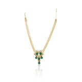 Anokhi  Kundan Green Onyx Necklace Set