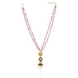 Anokhi  Navarattan Zircon Garnet Necklace Set