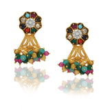 Anokhi  Navarattan Zircon Garnet Necklace Set
