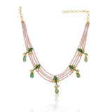 Anokhi  Fish Rose Quartz Necklace Set