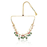 Anokhi  Red Kundan Crescent Necklace Set