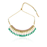 Anokhi  Green Red Kundan Necklace Set
