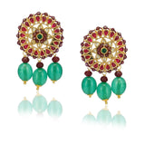 Anokhi  Green Red Kundan Necklace Set